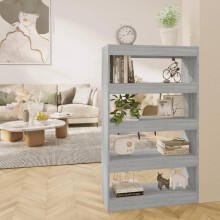 Berkfield Book Cabinet/Room Divider Grey Sonoma 80x30x135 cm Engineered Wood