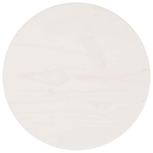 Berkfield Table Top White ò30x2.5 cm Solid Wood Pine