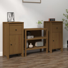 Berkfield Sideboards 2 pcs Honey Brown 40x35x80 cm Solid Wood Pine