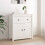 Berkfield Sideboard White 70x35x80 cm Solid Wood Pine 1