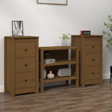 Berkfield Sideboards 2 pcs Honey Brown 40x35x80 cm Solid Wood Pine