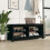 Berkfield Shoe Bench Black 110x38x45.5 cm Solid Wood Pine 1