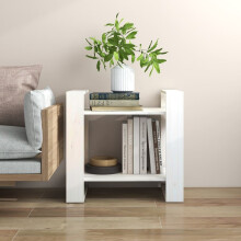 Berkfield Book Cabinet/Room Divider White 60x35x57 cm Solid Wood Pine