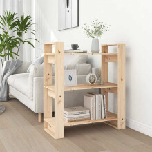 Berkfield Book Cabinet/Room Divider 80x35x91 cm Solid Wood Pine
