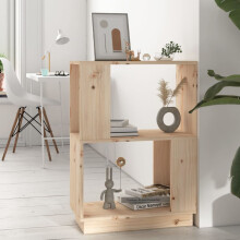 Berkfield Book Cabinet/Room Divider 51x25x70 cm Solid Wood Pine