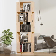 Berkfield Book Cabinet/Room Divider 51x25x163.5 cm Solid Wood Pine