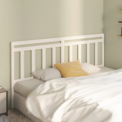 Berkfield Bed Headboard White 186x4x100 cm Solid Wood Pine