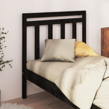 Berkfield Bed Headboard Black 81x4x100 cm Solid Wood Pine