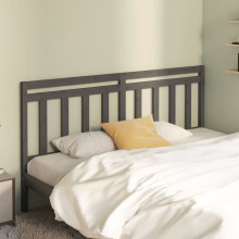 Berkfield Bed Headboard Grey 186x4x100 cm Solid Wood Pine