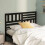 Berkfield Bed Headboard Black 126x4x100 cm Solid Wood Pine 1
