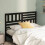 Berkfield Bed Headboard Black 146x4x100 cm Solid Wood Pine 1