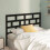 Berkfield Bed Headboard Black 126x4x100 cm Solid Wood Pine 1