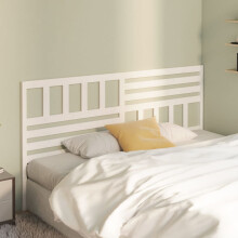 Berkfield Bed Headboard White 206x4x100 cm Solid Wood Pine