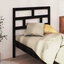 Berkfield Bed Headboard Black 96x4x100 cm Solid Wood Pine