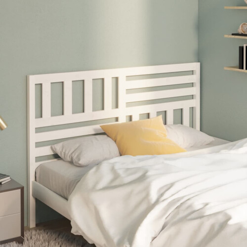 Berkfield Bed Headboard White 166x4x100 cm Solid Wood Pine