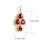 Pair of Vibranting Multicolor Drop Earrings Elegant Dangle-Red 4