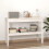Berkfield Console Table White 110x40x75 cm Solid Wood Pine 1