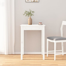 Berkfield Dining Table White 55x55x75 cm Solid Wood Pine