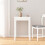 Berkfield Dining Table White 55x55x75 cm Solid Wood Pine 1