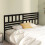 Berkfield Bed Headboard Black 206x4x100 cm Solid Wood Pine 1