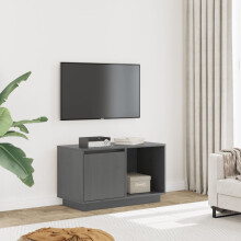 Berkfield TV Cabinet Grey 74x35x44 cm Solid Wood Pine
