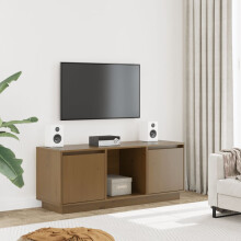 Berkfield TV Cabinet Honey Brown 110.5x35x44 cm Solid Wood Pine