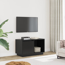 Berkfield TV Cabinet Black 74x35x44 cm Solid Wood Pine