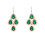 Pair of Vibranting Multicolor Drop Earrings Elegant Dangle-Red 6