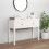 Berkfield Console Table White 100x35x75 cm Solid Wood Pine 1