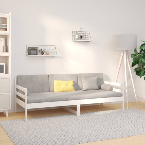 Berkfield Day Bed without Mattress White 90x190cm Solid Wood Pine