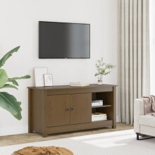Berkfield TV Cabinet Honey Brown 103x36.5x52 cm Solid Wood Pine