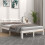 Berkfield Bed Frame without Mattress White Solid Wood 150x200 cm King Size King Size 1