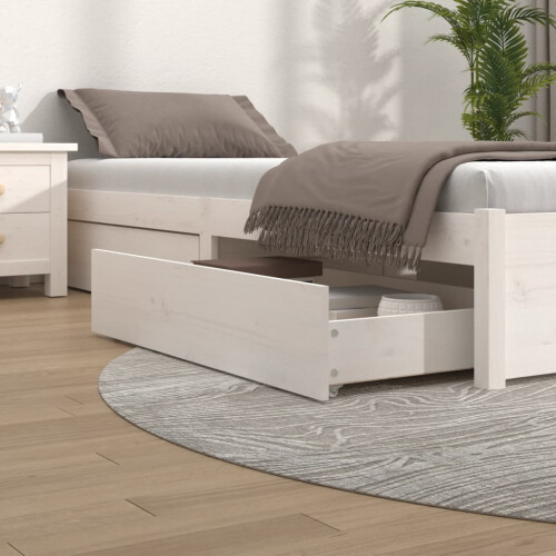 Berkfield Bed Drawers 4 pcs White Solid Wood Pine