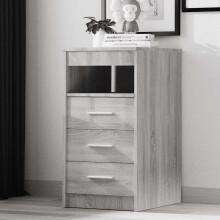 Berkfield Drawer Cabinet Grey Sonoma 40x50x76 cm Engineered Wood
