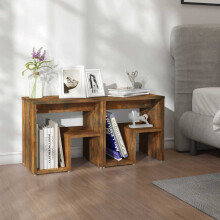 Berkfield Bed Cabinets 2 pcs Smoked Oak 40x30x40 cm Engineered Wood