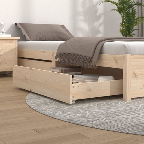 Berkfield Bed Drawers 2 pcs Solid Wood Pine