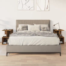 Berkfield Bedside Cabinets 2 pcs Smoked Oak 35x35x55 cm Engineered Wood