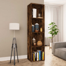 Berkfield Book Cabinet/TV Cabinet Smoked Oak 36x30x143 cm Engineered Wood