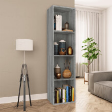 Berkfield Book Cabinet/TV Cabinet Grey Sonoma 36x30x143 cm Engineered Wood