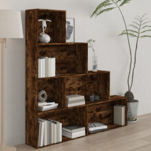 Berkfield Book Cabinet Smoked Oak 155x24x160 cm