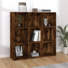 Berkfield Book Cabinet Smoked Oak 98x29x97.5 cm