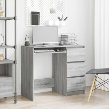 Berkfield Desk Grey Sonoma 90x45x76 cm Engineered Wood