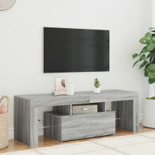 Berkfield TV Cabinet with LED Lights Grey Sonoma 120x35x40 cm