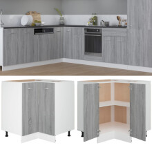 Berkfield Kitchen Cabinet Lyon Grey Sonoma 75.5x75.5x81.5 cm Engineered Wood