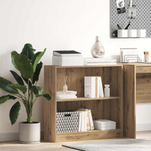 Berkfield Bookcase Artisian Oak 80x24x76 cm Engineered Wood