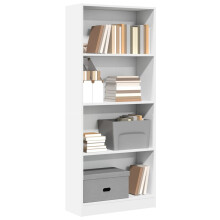 Berkfield Bookcase White 60x24x143 cm Engineered Wood