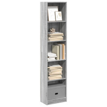 Berkfield Bookcase Grey Sonoma 40x24x176 cm Engineered Wood