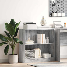 Berkfield Bookcase Grey Sonoma 80x24x76 cm Engineered Wood