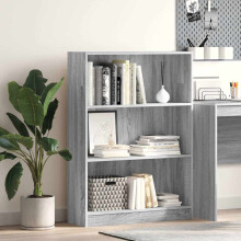 Berkfield Bookcase Grey Sonoma 80x24x109 cm Engineered Wood