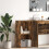 Berkfield Bookcase Smoked Oak 40x30x77 cm Engineered Wood 1